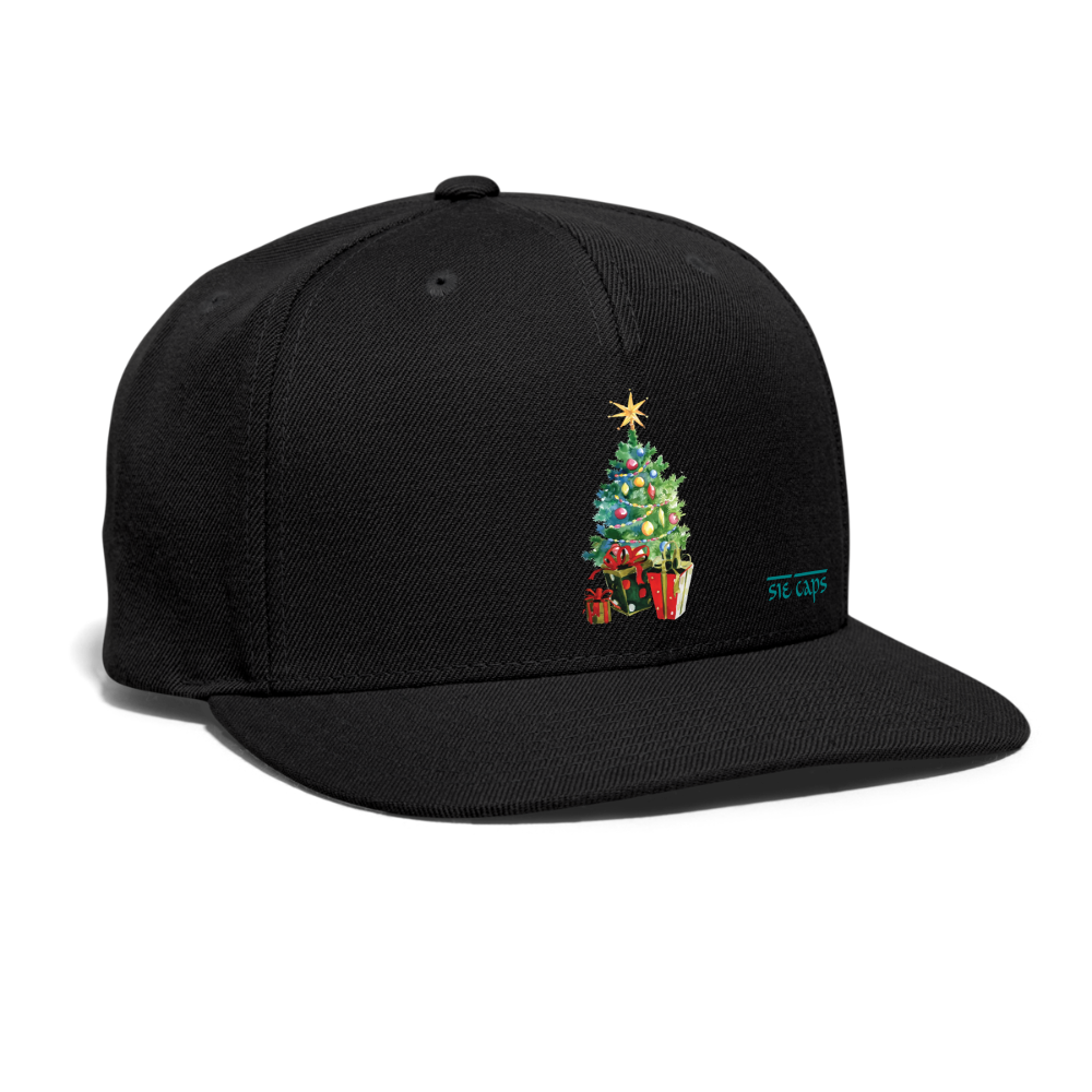 tree pre Snapback Baseball Cap - black