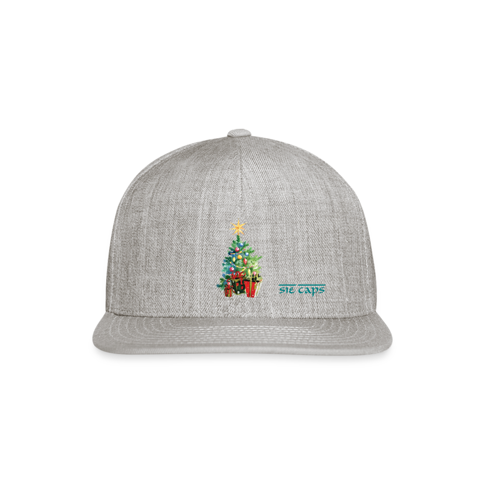 tree presents Snapback Baseball Cap - heather gray