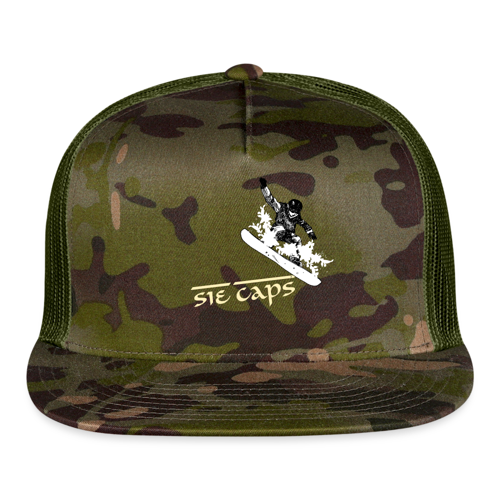 CAMO SNOWBOARDER Pow HITTIN CAMO SNAPBACK CAP - MultiCam\green