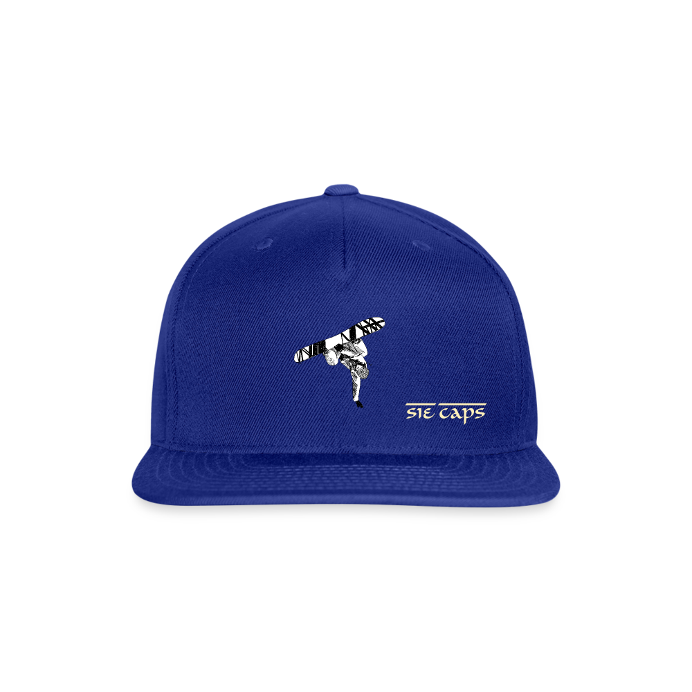 CRUNCY Snapback Baseball Cap - royal blue