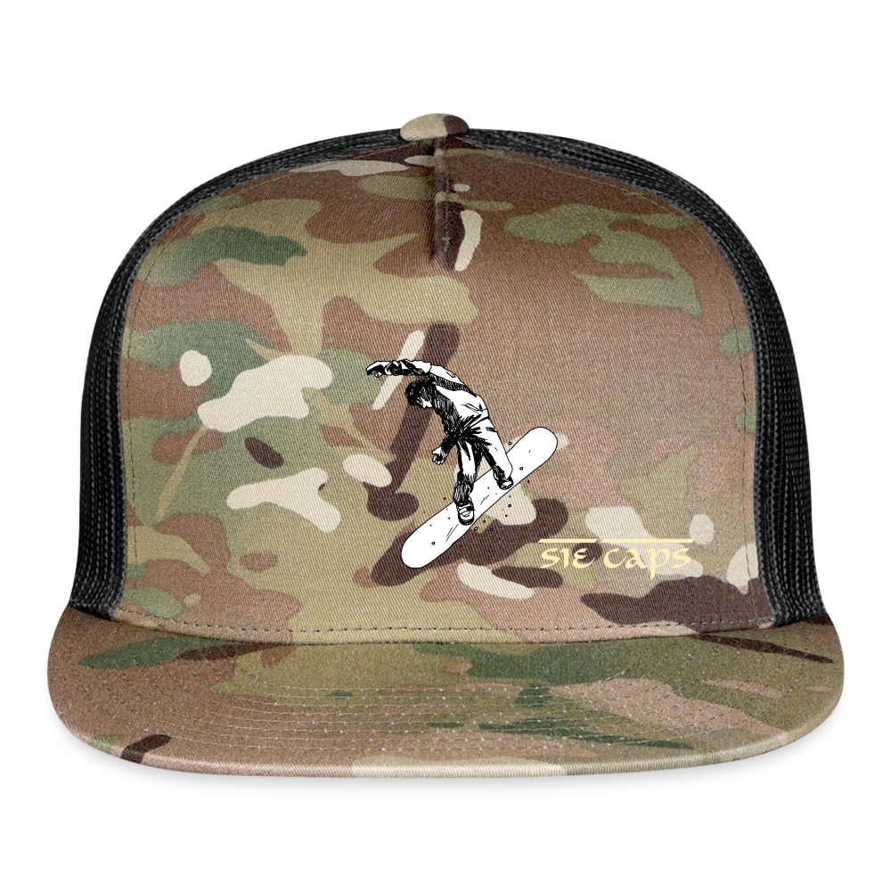 SIE CSPD CAMO SNOWBOARDER "STEEZE" Snapback Baseball Cap - MultiCam\black