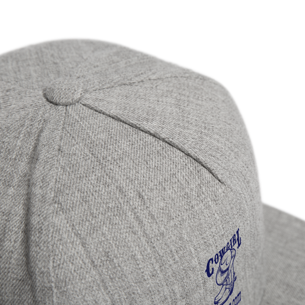Cowgirl Jess Snapback Baseball Cap - heather gray