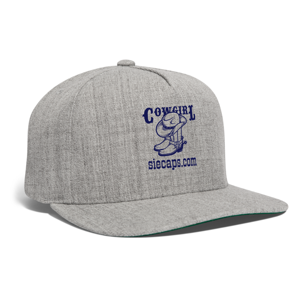 Cowgirl Jess Snapback Baseball Cap - heather gray
