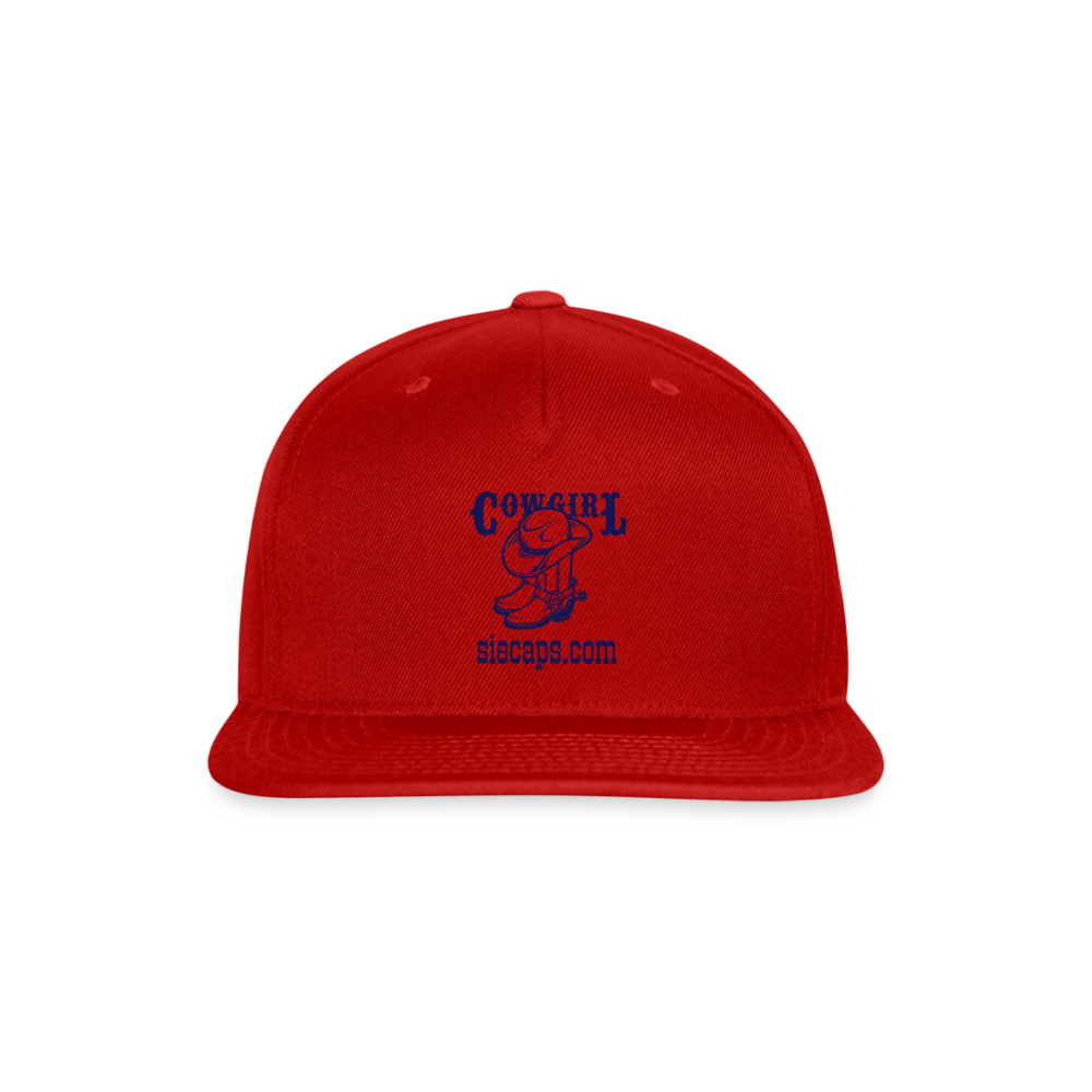 Cowgirl Jess Snapback Baseball Cap - red