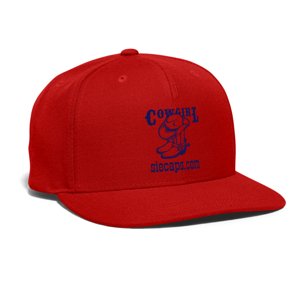 Cowgirl Jess Snapback Baseball Cap - red