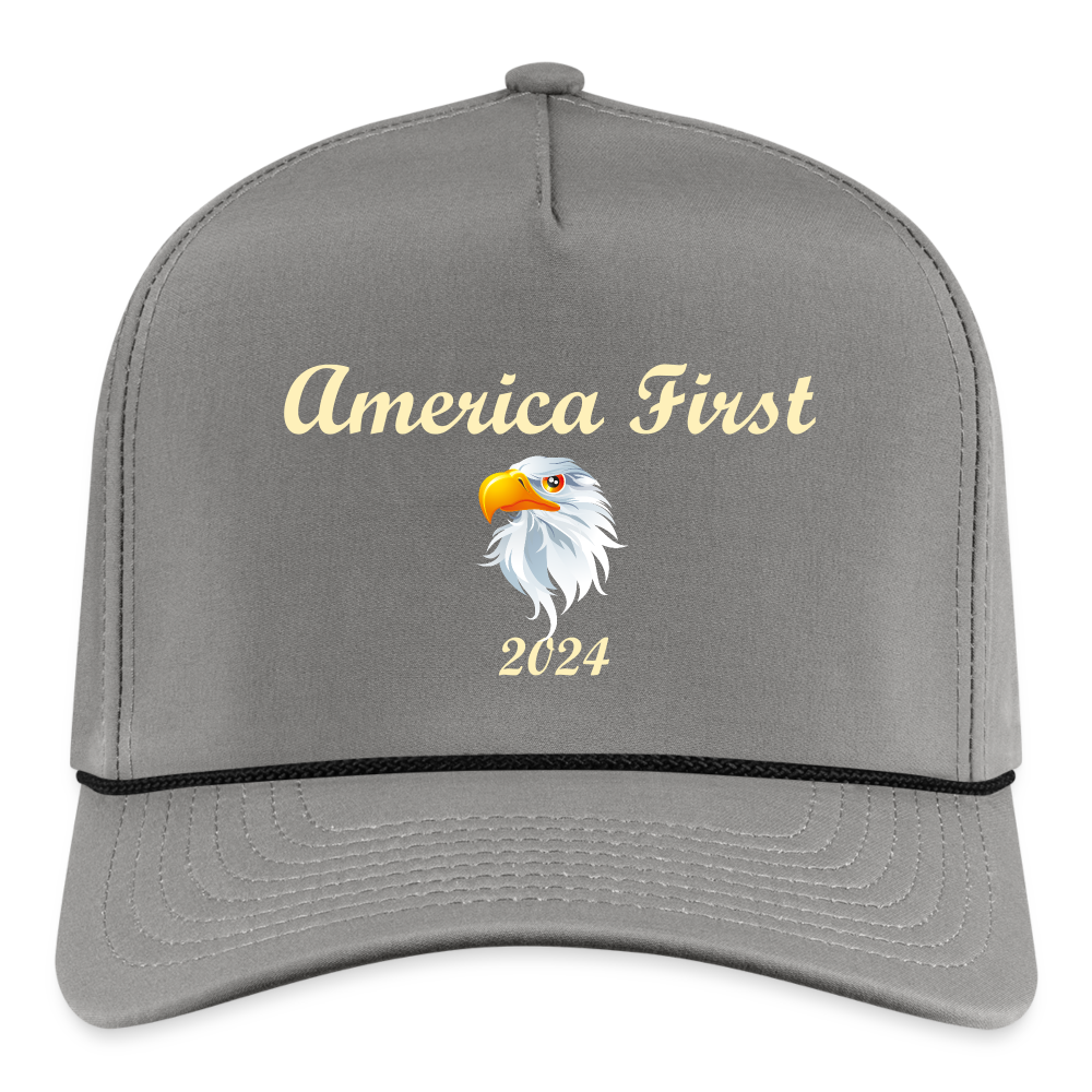 SIE CAPS "AMERICA FIRST EAGLE 2024"" Snapback Rope Cap - gray/black