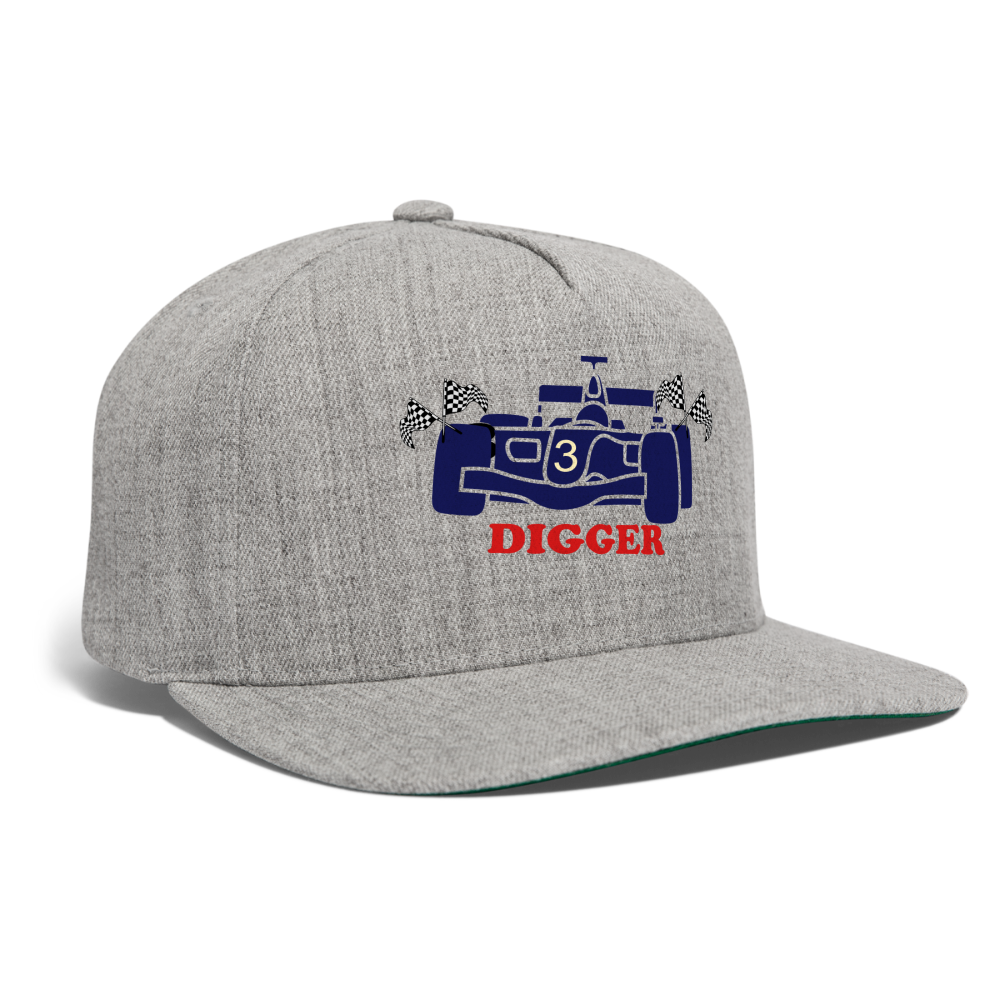 SIE CAPS "DIGGER" Original Snapback Baseball Cap - heather gray