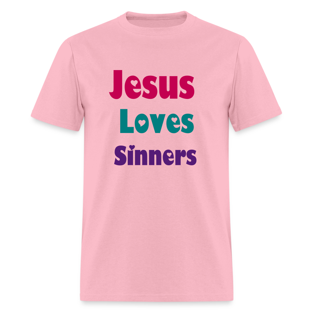 SIE CAPS Jesus Loves Sinners Unisex Classic T-Shirt - pink