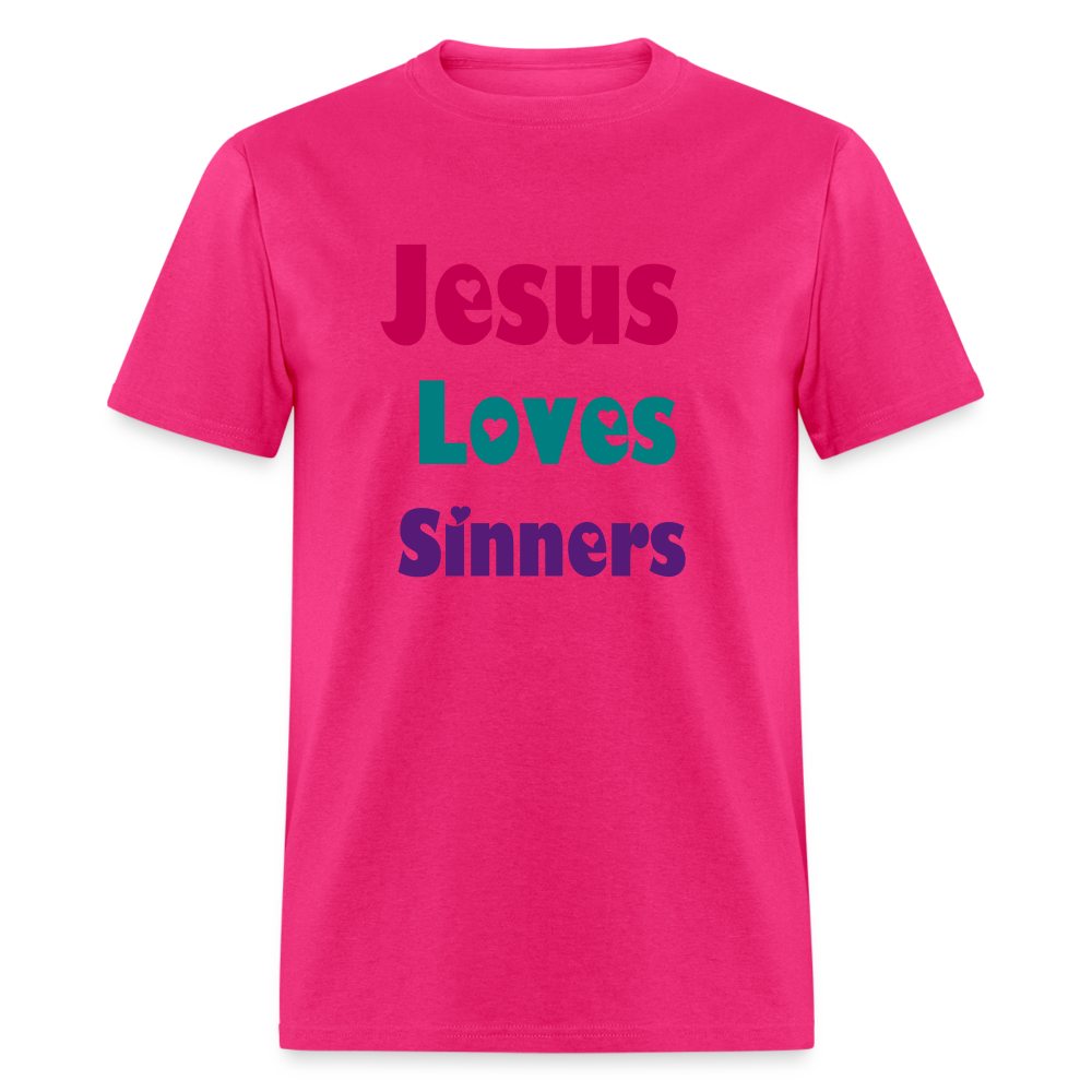 SIE CAPS Jesus Loves Sinners Unisex Classic T-Shirt - fuchsia