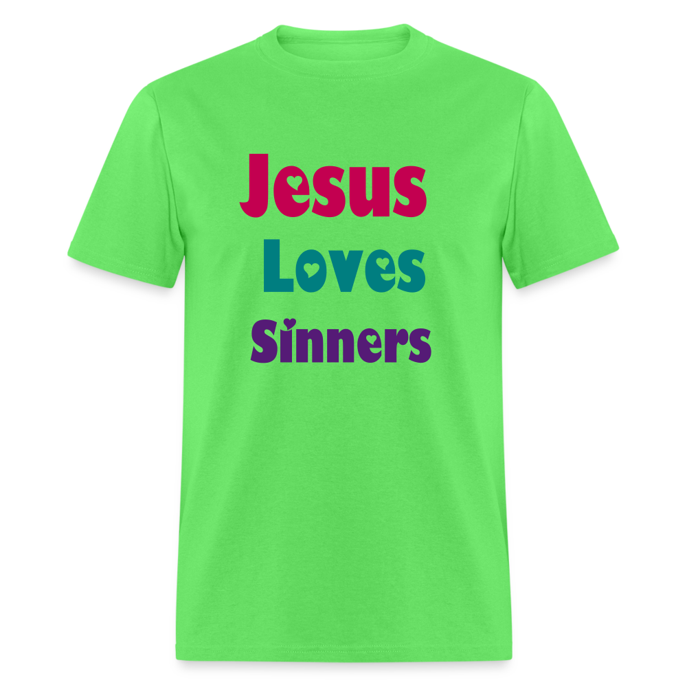 SIE CAPS Jesus Loves Sinners Unisex Classic T-Shirt - kiwi