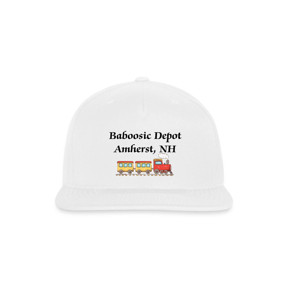 SIE CAPS "BABOOSIC DEPOT" Snapback Baseball Cap - white