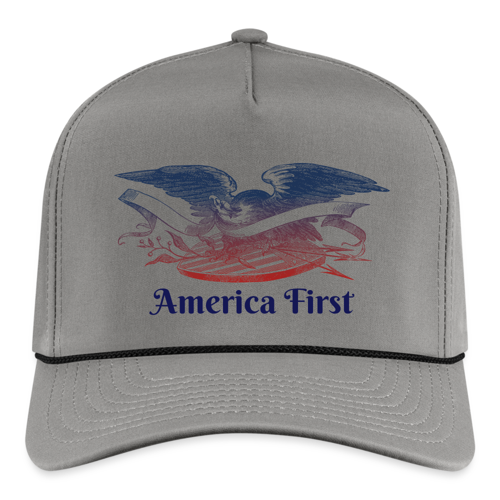 SIE CAPS"AMERICA FIRST W/EAGLE" Original Imperial Rope Cap - gray/black