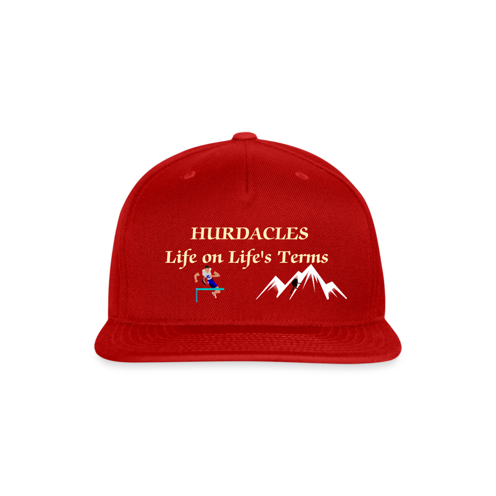 SIE CAPS "HURDACLES" Authentic Snapback Baseball Cap - red