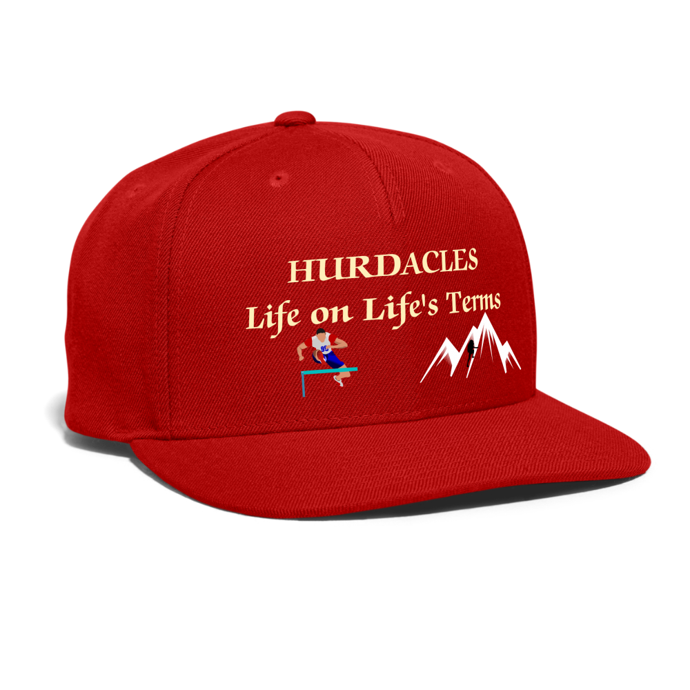 SIE CAPS "HURDACLES" Authentic Snapback Baseball Cap - red