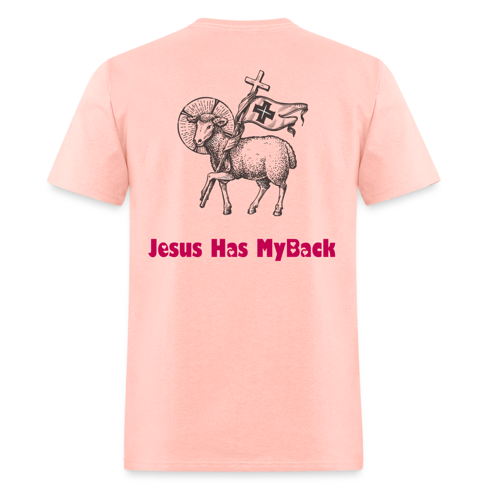 SIE CAPS "JESUS HAS MY BACK" Unisex Classic T-Shirt - blush pink