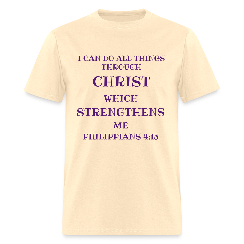 SIE CAPS PHILIPPIANS 4:13 Unisex Tee Shirts - natural