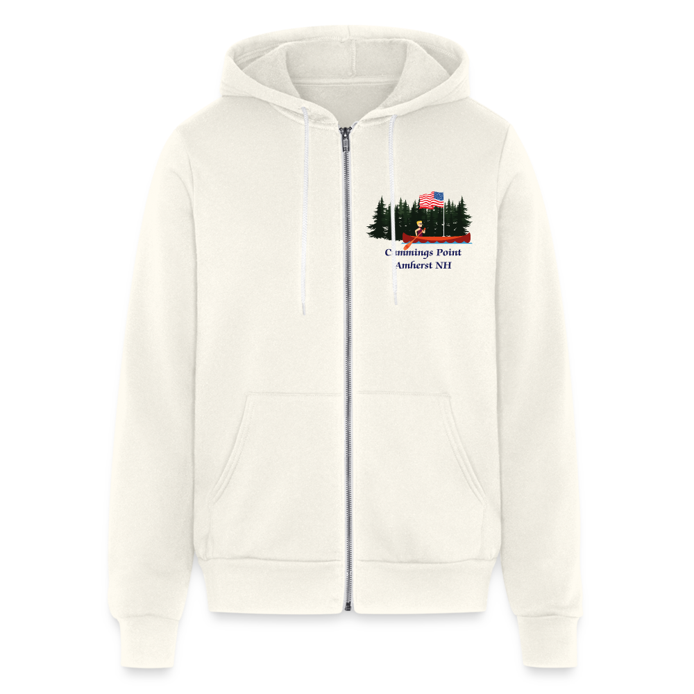 SIE CAPS "CUMMINGS POINT" Authentic Bella + Canvas Unisex Full Zip Hoodie - vintage white