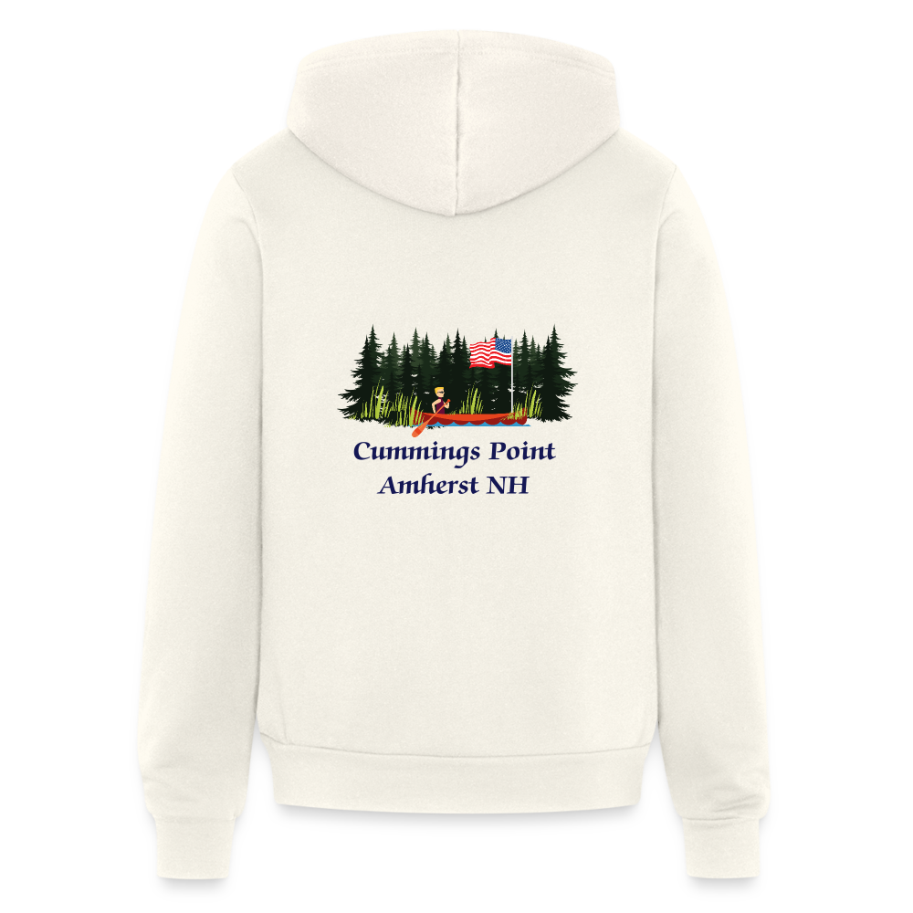 SIE CAPS "CUMMINGS POINT" Authentic Bella + Canvas Unisex Full Zip Hoodie - vintage white