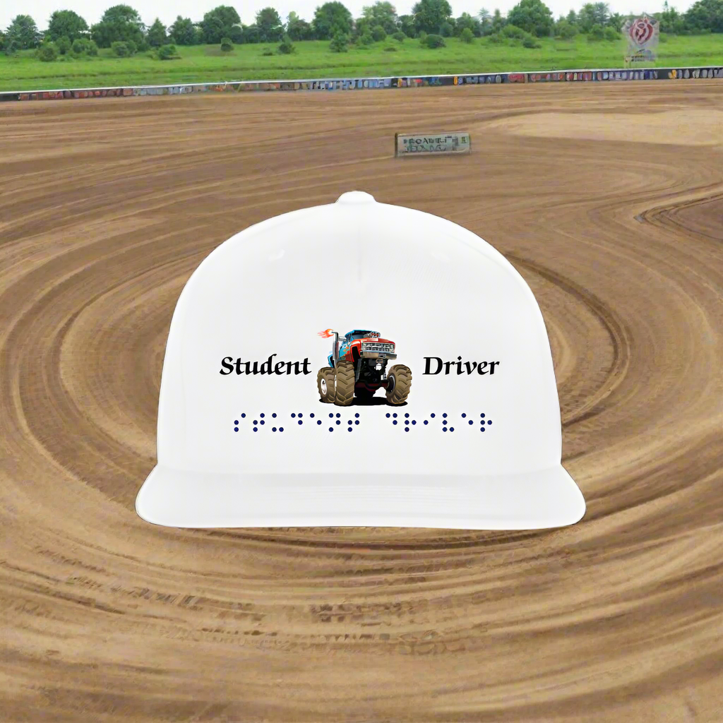 SIE CAPS STUDENT DRIVER Authentic Snapback Baseball Cap - white