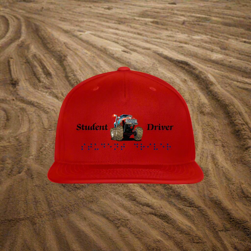 SIE CAPS STUDENT DRIVER Authentic Snapback Baseball Cap - red