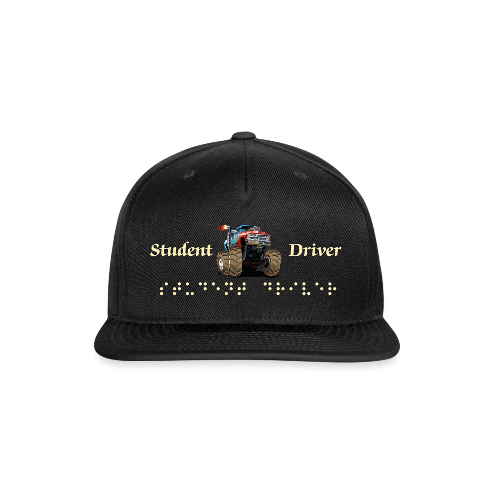 SIE CAPS STUDENT DRIVER Authentic Snapback Baseball Cap - black