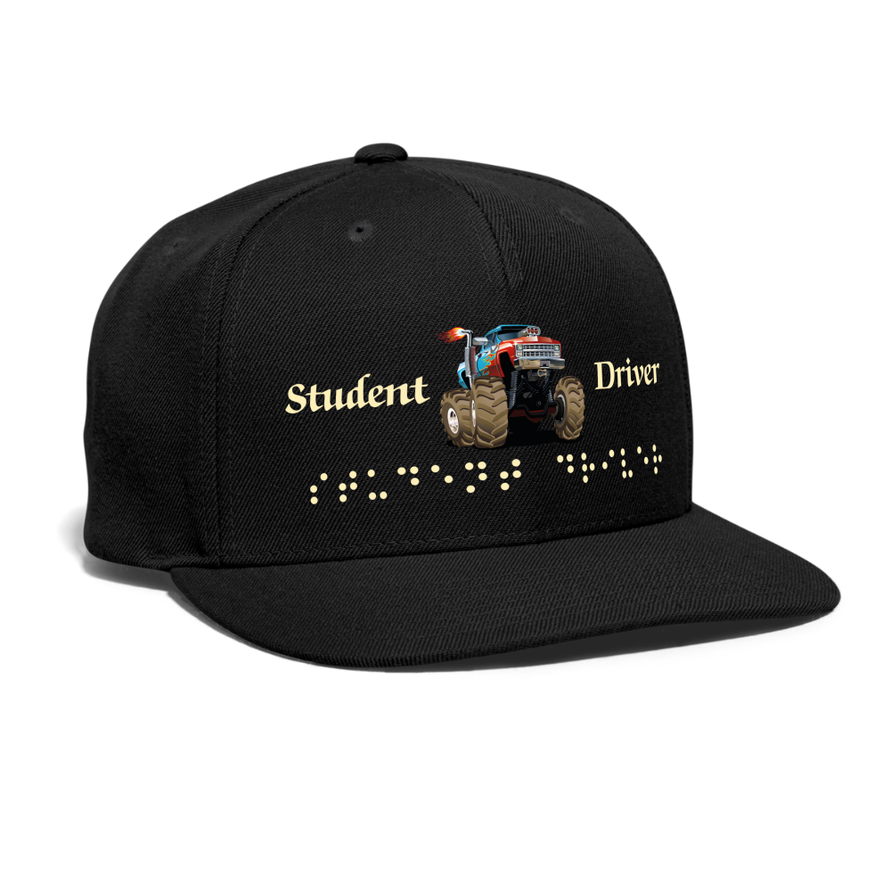 SIE CAPS STUDENT DRIVER Authentic Snapback Baseball Cap - black