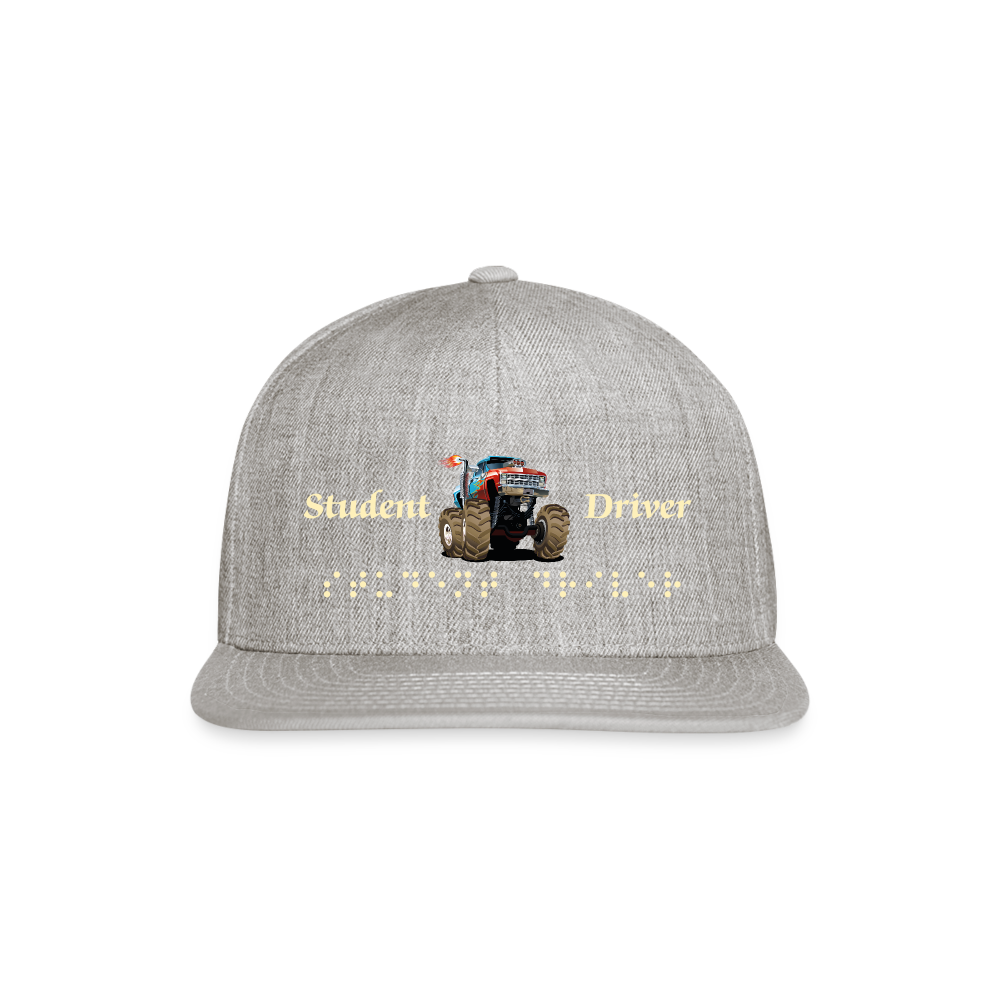 SIE CAPS STUDENT DRIVER Authentic Snapback Baseball Cap - heather gray