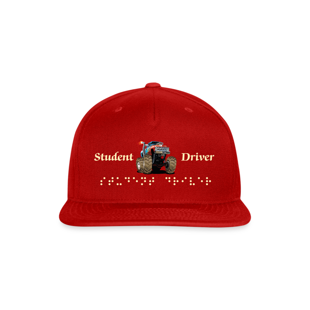 SIE CAPS STUDENT DRIVER Authentic Snapback Baseball Cap - red