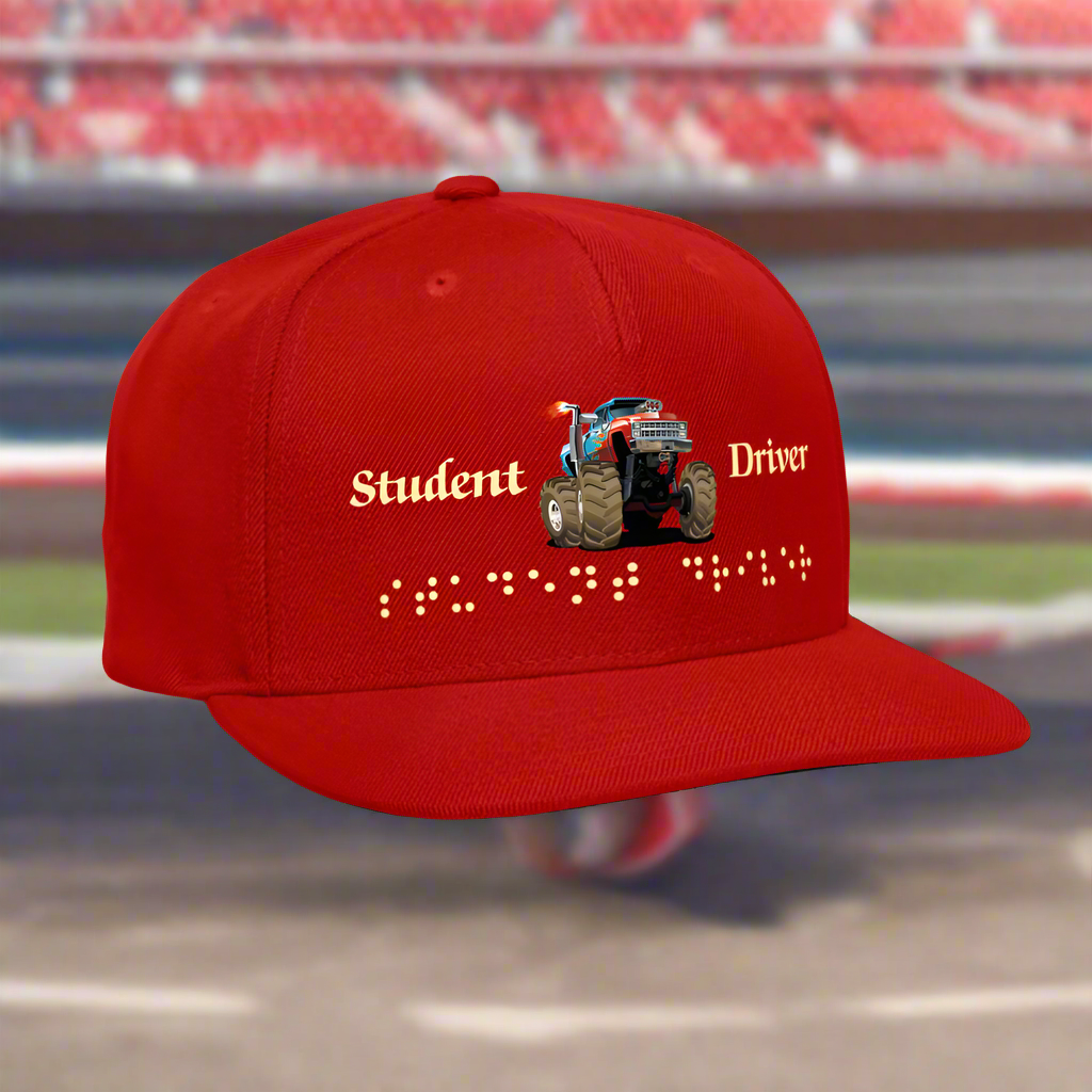 SIE CAPS STUDENT DRIVER Authentic Snapback Baseball Cap - red