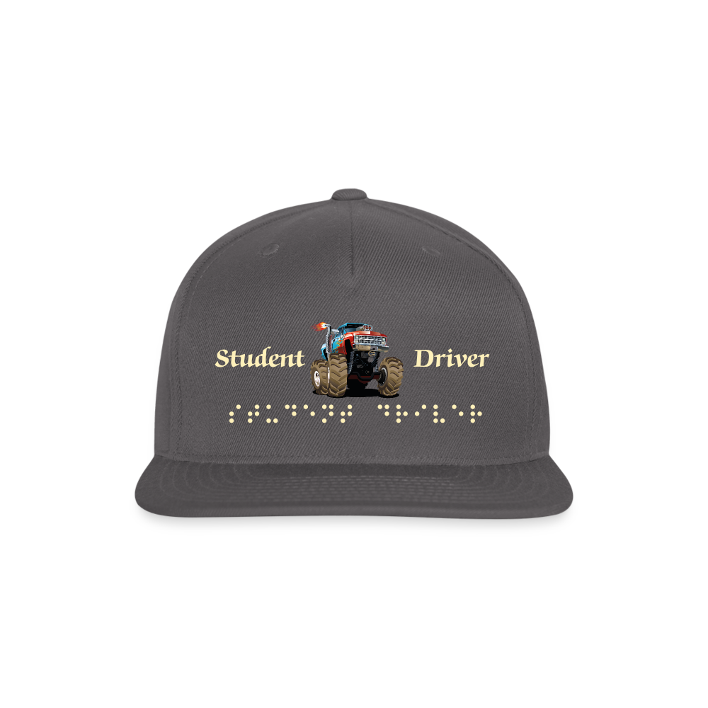 SIE CAPS STUDENT DRIVER Authentic Snapback Baseball Cap - dark grey