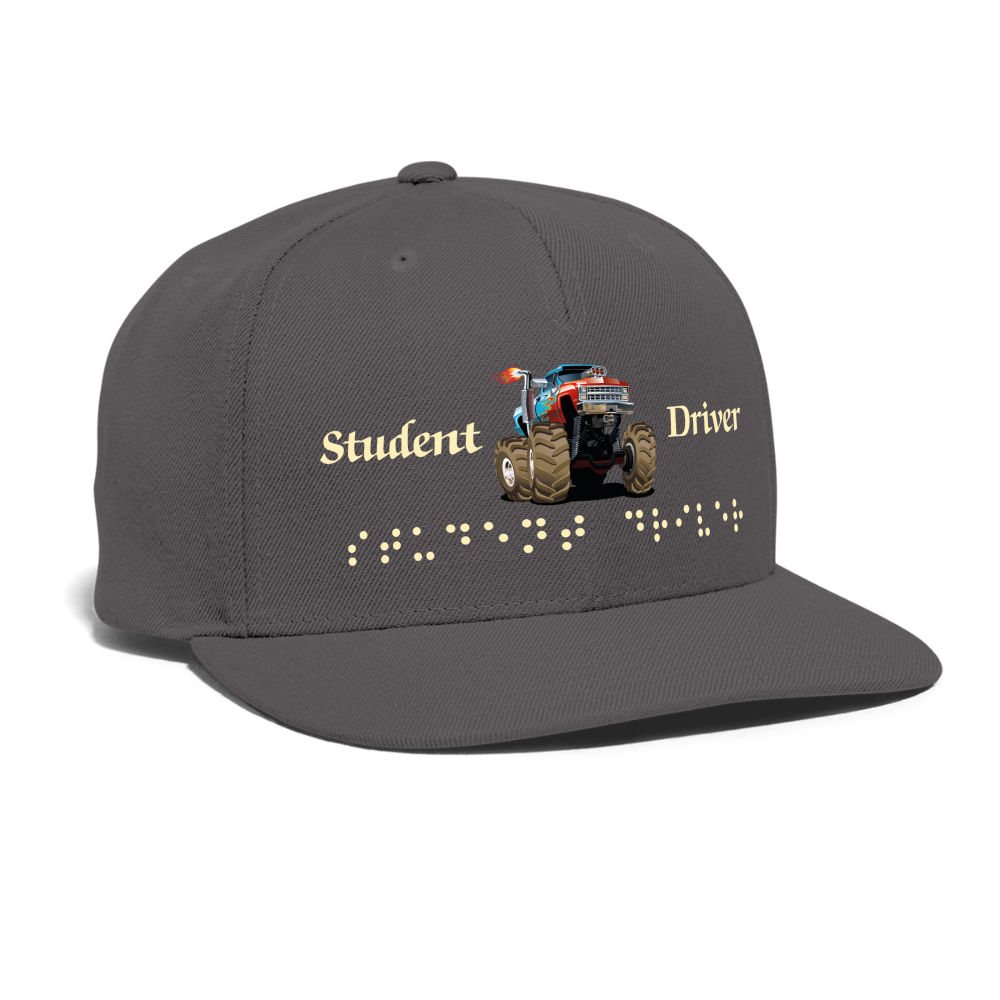 SIE CAPS STUDENT DRIVER Authentic Snapback Baseball Cap - dark grey