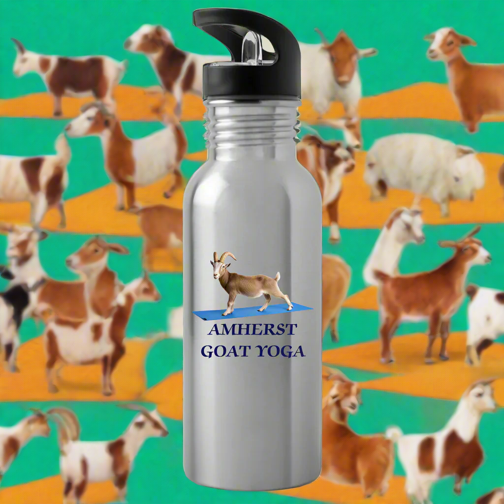 SIE CAPS AMHERST GOAT YOGA Stainless Water Bottle - silver