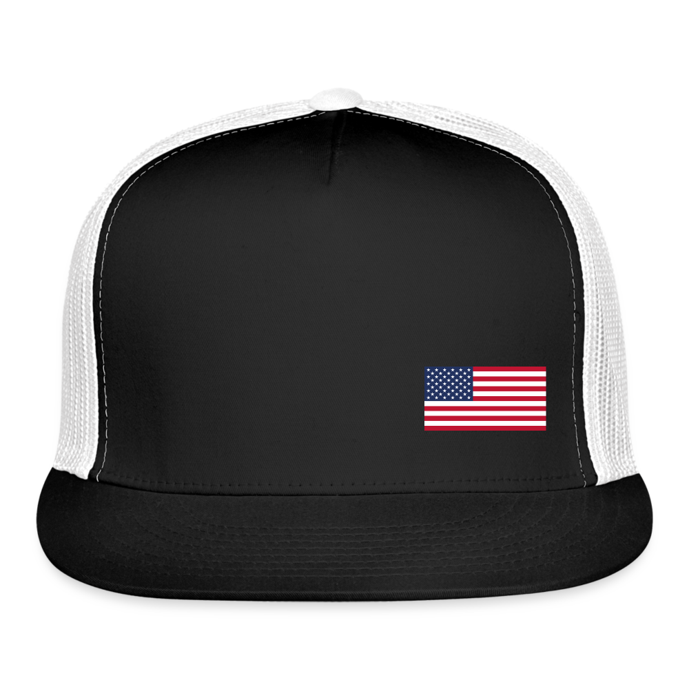 SIE CAPS "USA FLAG" Authentic CAMO Snapback Baseball Cap - black/white