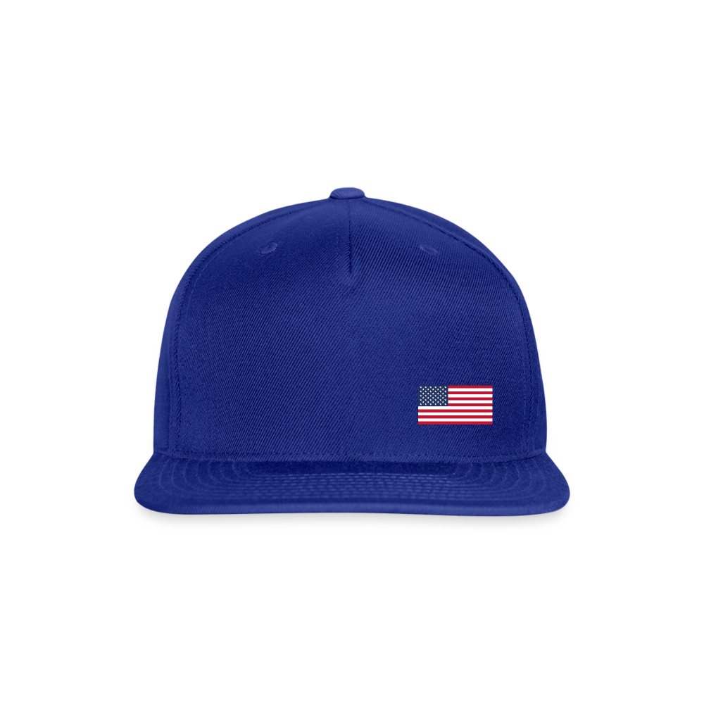 SIE CAPS Offset US Flag Authentic Yupong Snapback Baseball Cap - royal blue