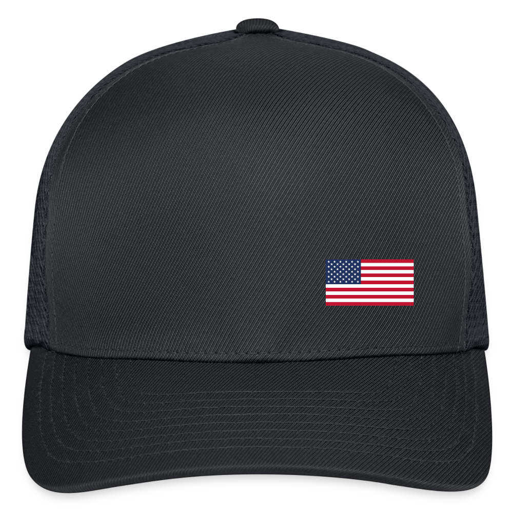 SIE CAPS OFFSET US FLAG Authentic FLEXFIT Fitted Baseball Cap - charcoal
