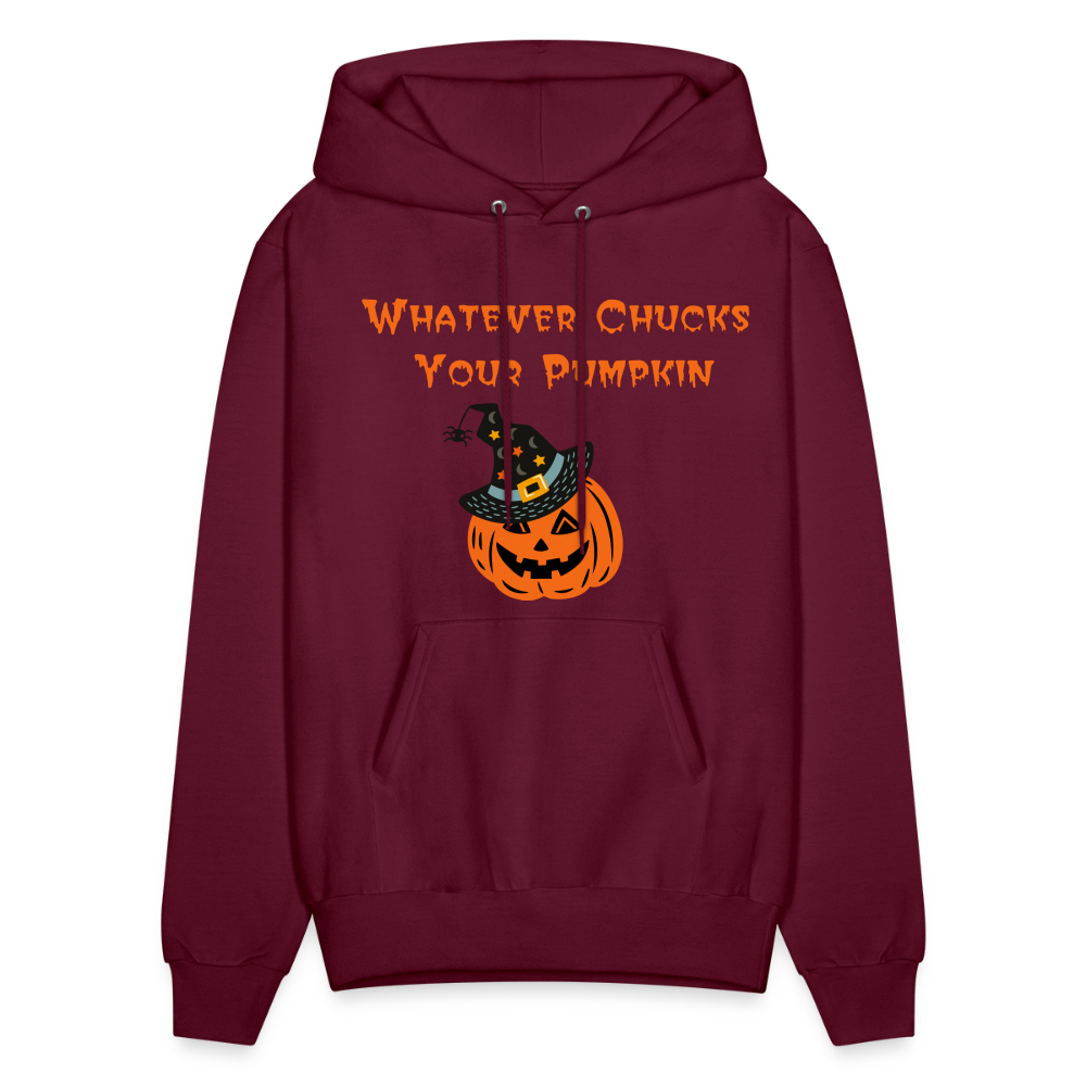SIE CAPS Whatever Chucks Your Pumpkin Halloween Hoodie - burgundy