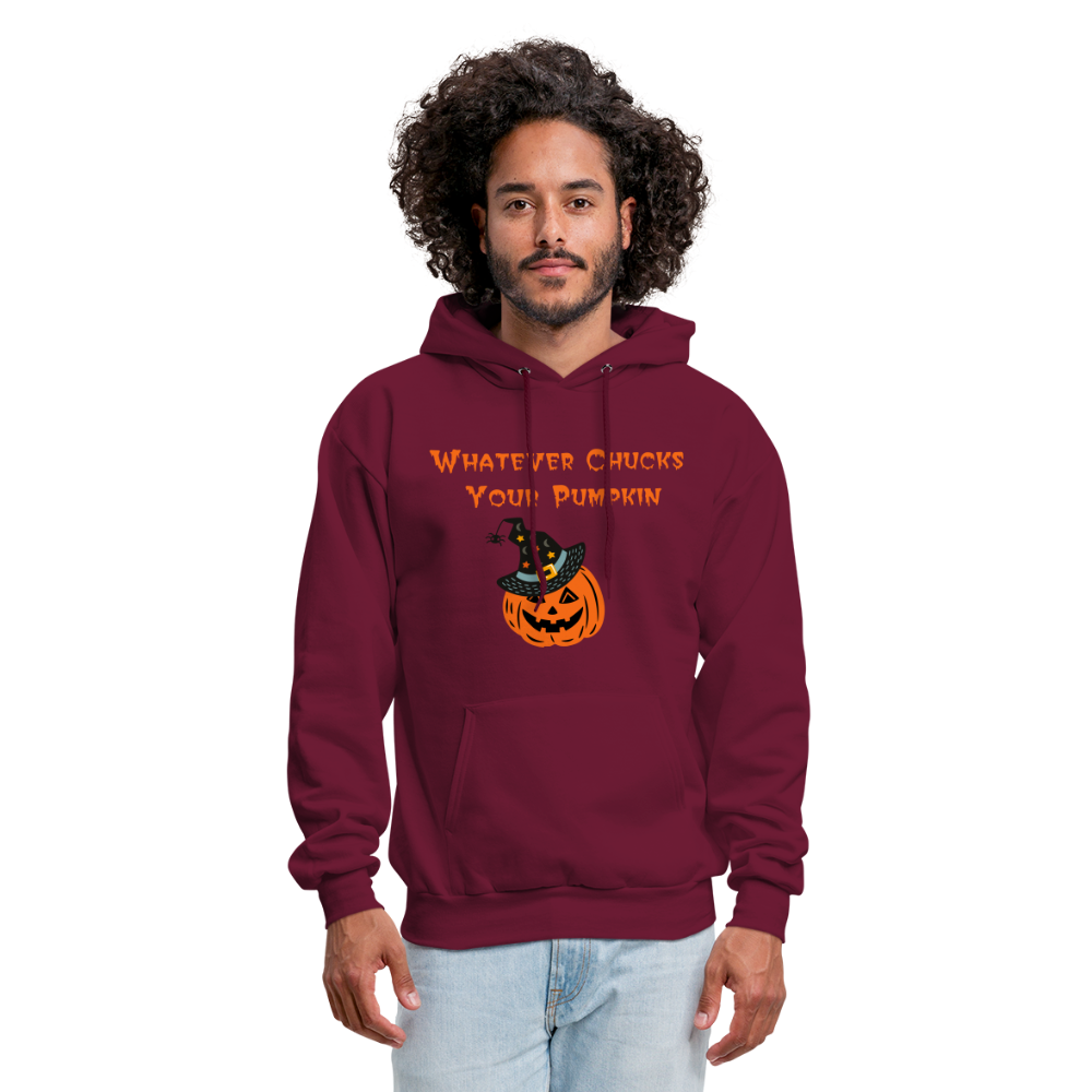 SIE CAPS Whatever Chucks Your Pumpkin Halloween Hoodie - burgundy
