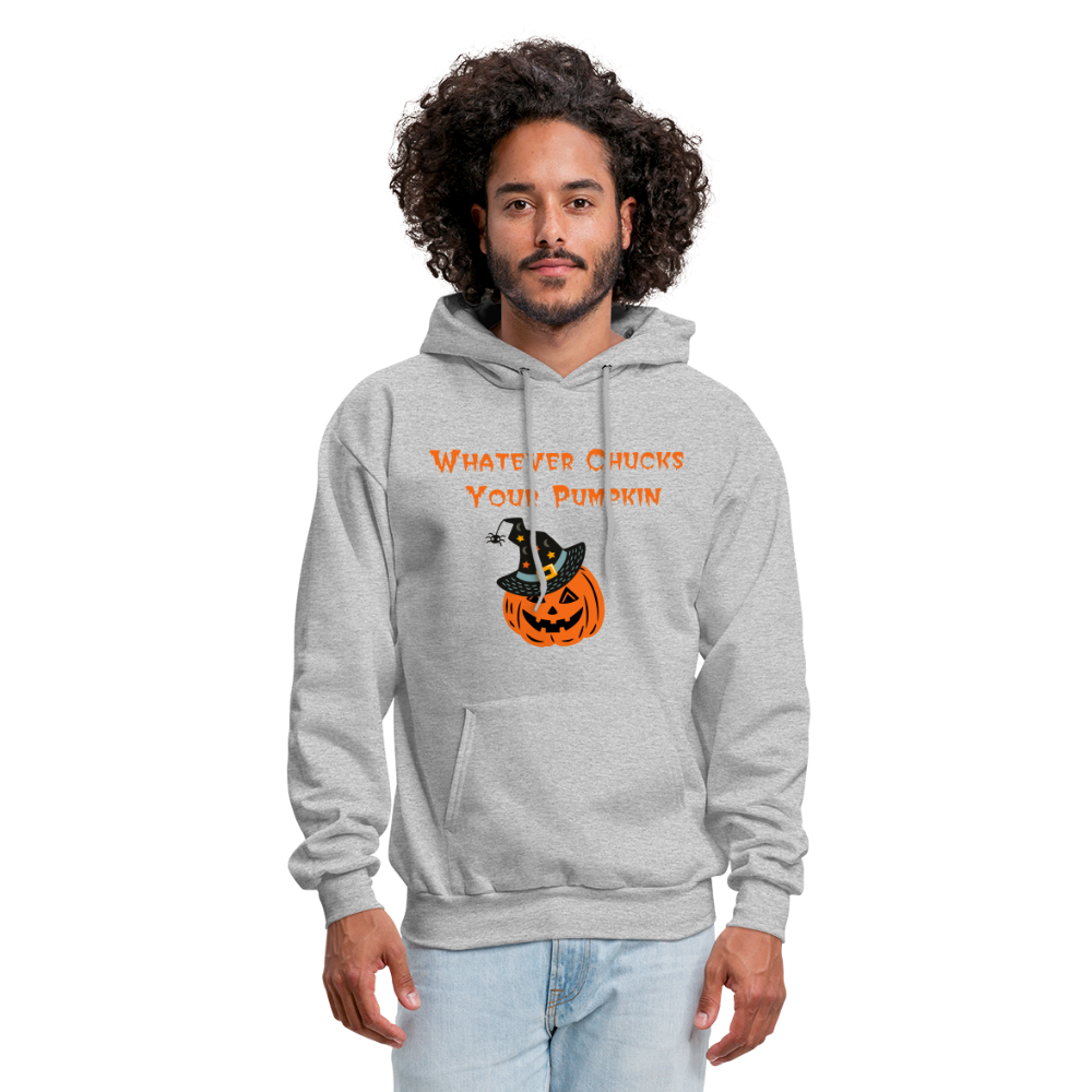 SIE CAPS Whatever Chucks Your Pumpkin Halloween Hoodie - heather gray