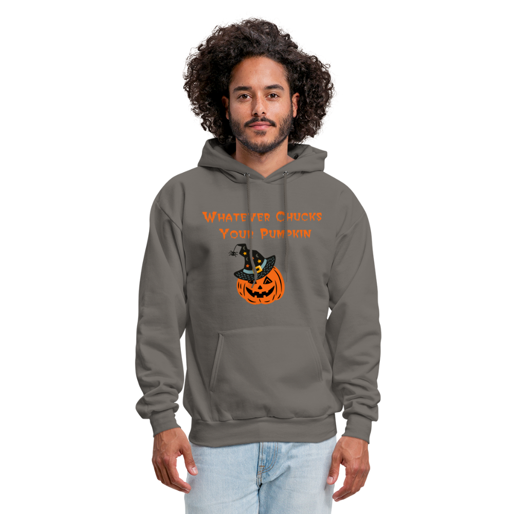 SIE CAPS Whatever Chucks Your Pumpkin Halloween Hoodie - asphalt gray