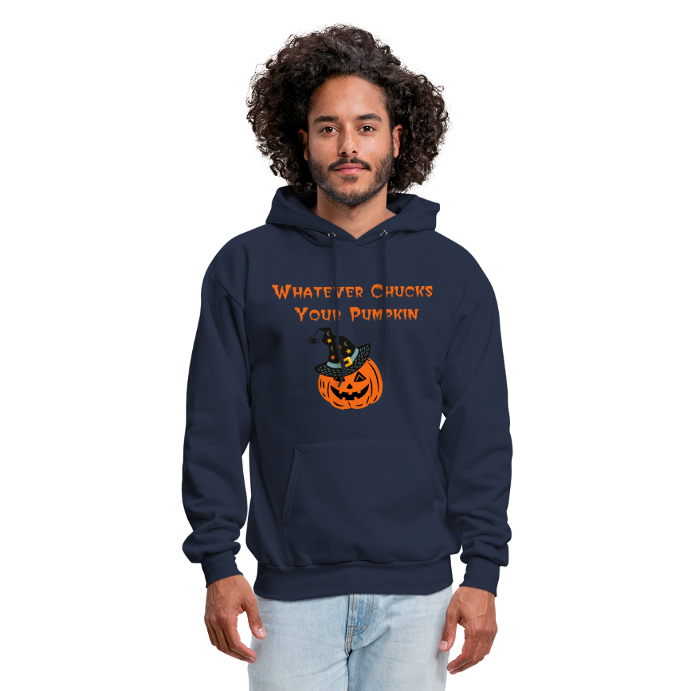 SIE CAPS Whatever Chucks Your Pumpkin Halloween Hoodie - navy