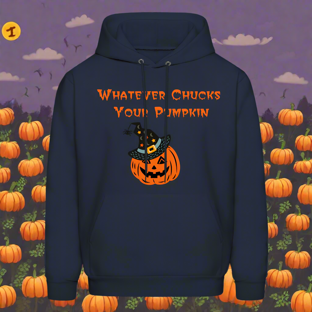 SIE CAPS Whatever Chucks Your Pumpkin Halloween Hoodie - navy