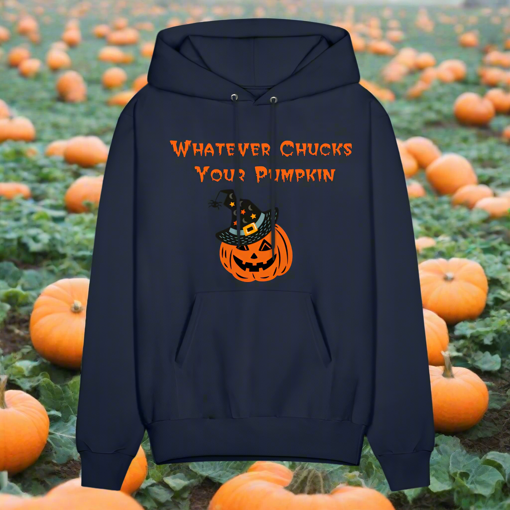 SIE CAPS Whatever Chucks Your Pumpkin Halloween Hoodie - navy