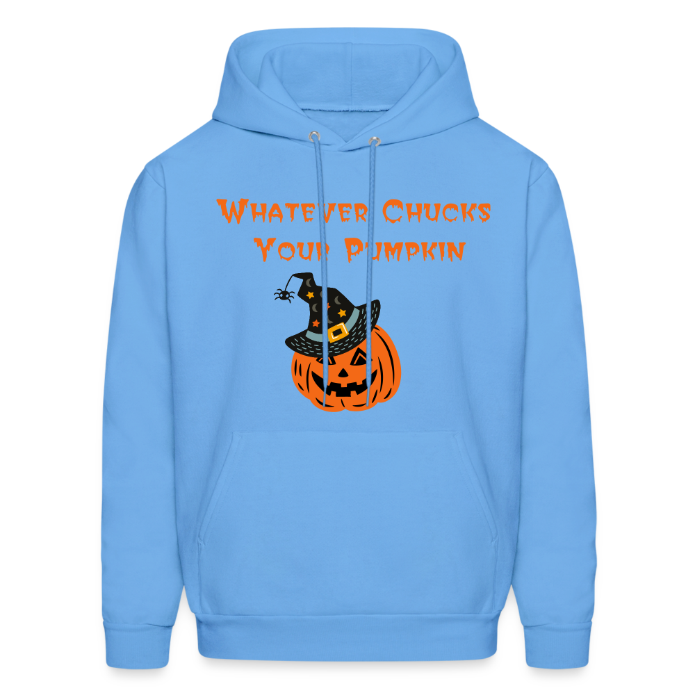SIE CAPS Whatever Chucks Your Pumpkin Halloween Hoodie - carolina blue