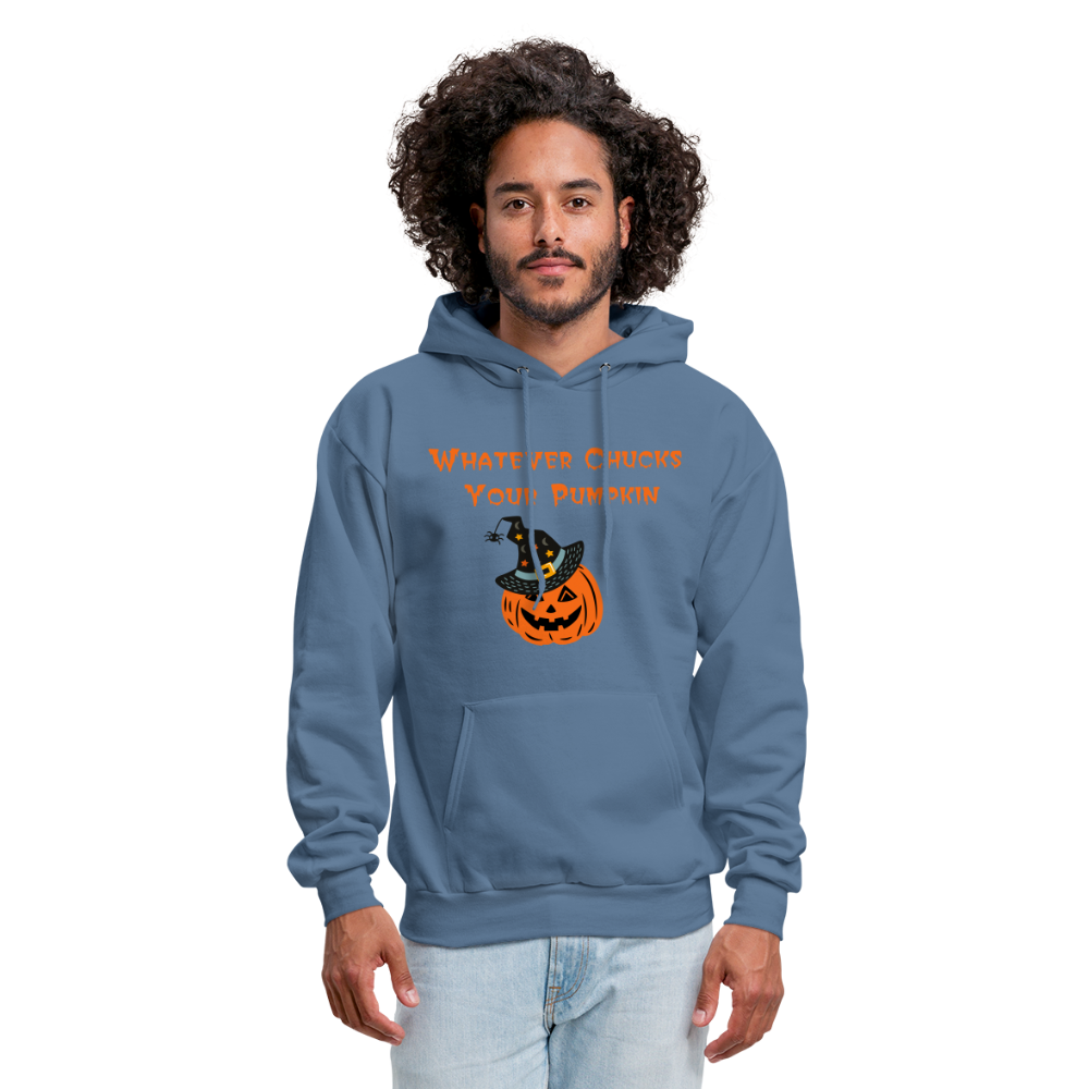 SIE CAPS Whatever Chucks Your Pumpkin Halloween Hoodie - denim blue