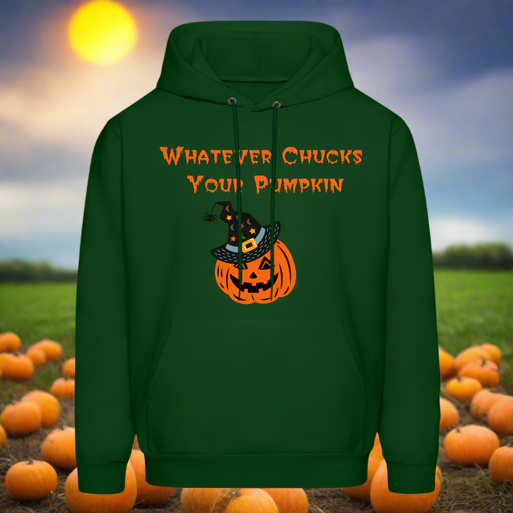 SIE CAPS Whatever Chucks Your Pumpkin Halloween Hoodie - forest green