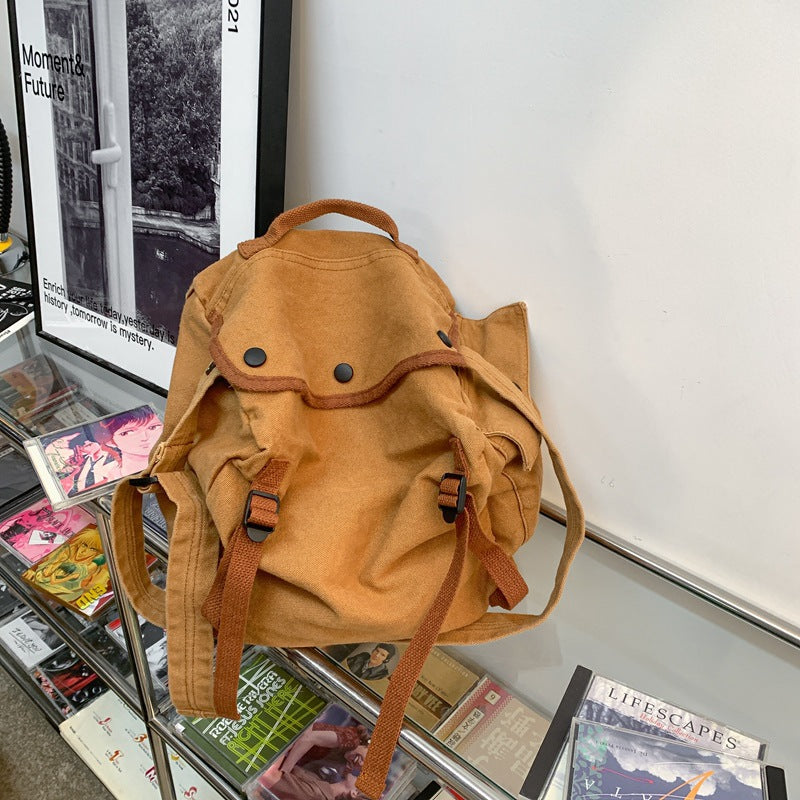Students' Retro Messenger Bag In Canvas