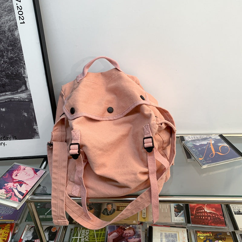 Students' Retro Messenger Bag In Canvas