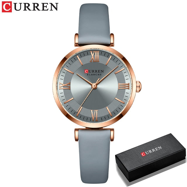 Women's Classic Clock Leather Watch