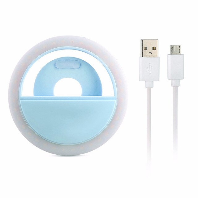 Selfie Ring, Portable LED Light W/Flash for Enhancing Selfie Photography