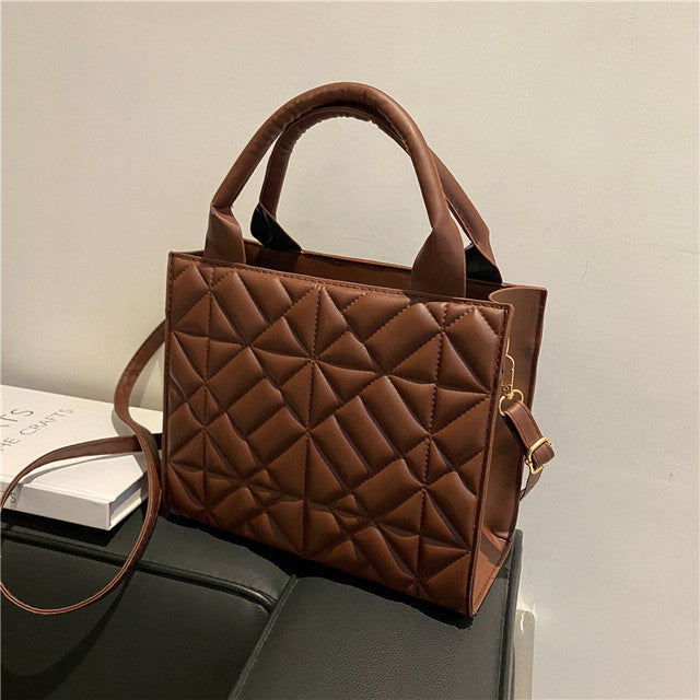 Diamond Lattice Design Fashion Shoulder Bag